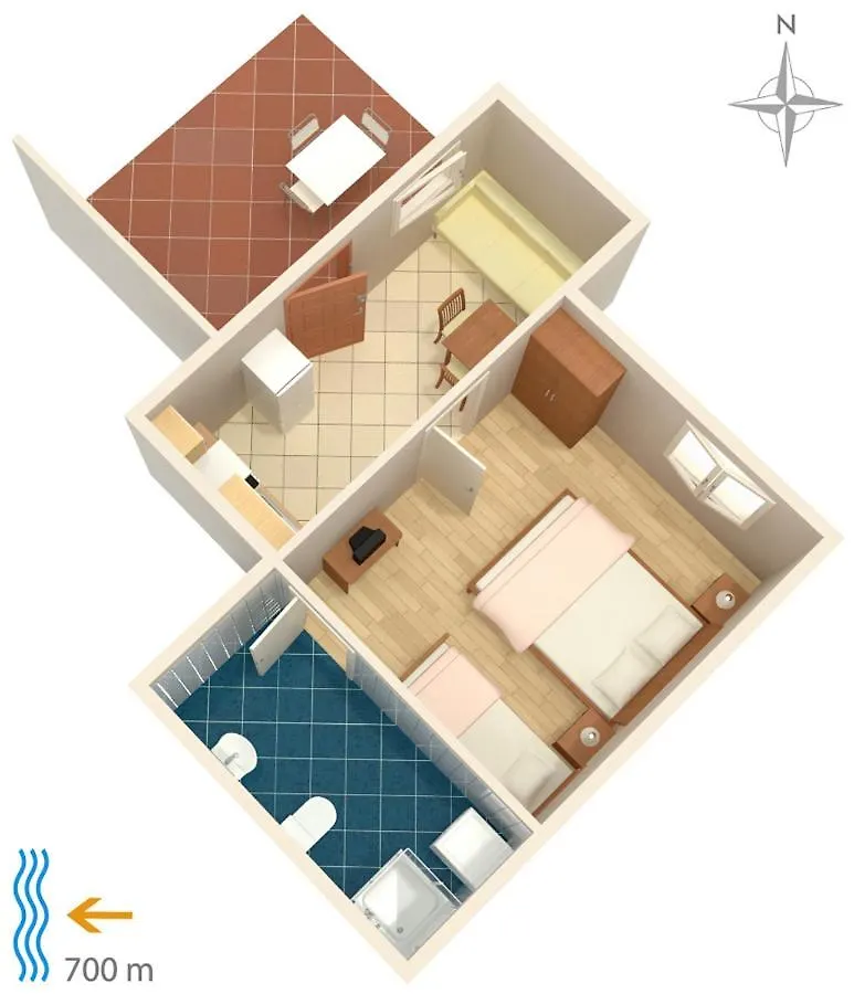 Apartments And Rooms With Wifi Njivice, Krk - 5362 3*, Njivice